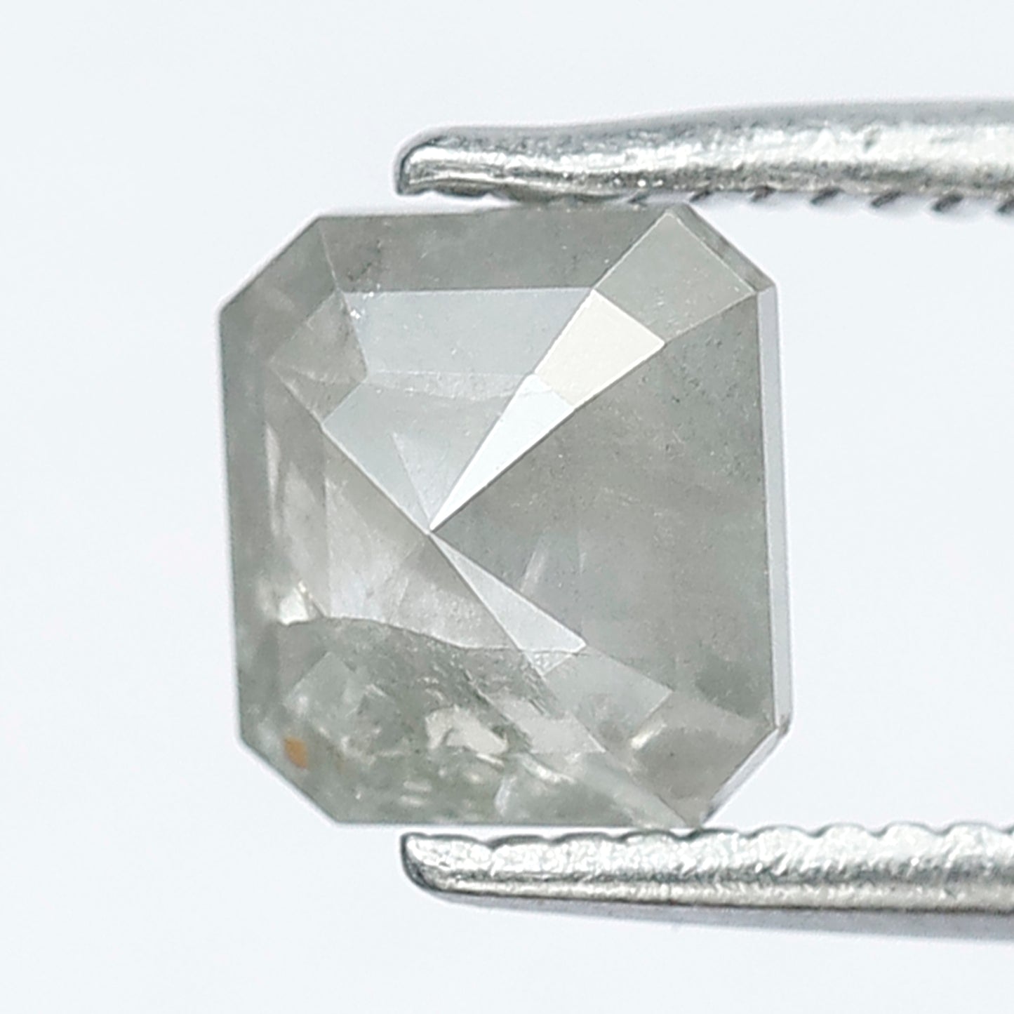 1.12 CT 6 MM Magnificent Gray Color Emerald Cut Salt and Pepper Loose Diamond