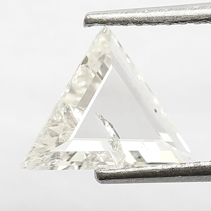8 MM Long Perfect Triangle Shape Diamond 0.98 CT Loose Natural H Color SI Clarity Conflict Free Rose Cut Diamond Custom Wedding Ring