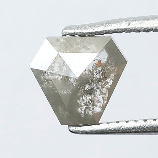 0.82 CT Antique Cut Dazzling Modified Shape Salt and Pepper Loose Diamond