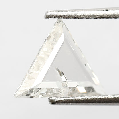 8 MM Long Perfect Triangle Shape Diamond 0.98 CT Loose Natural H Color SI Clarity Conflict Free Rose Cut Diamond Custom Wedding Ring