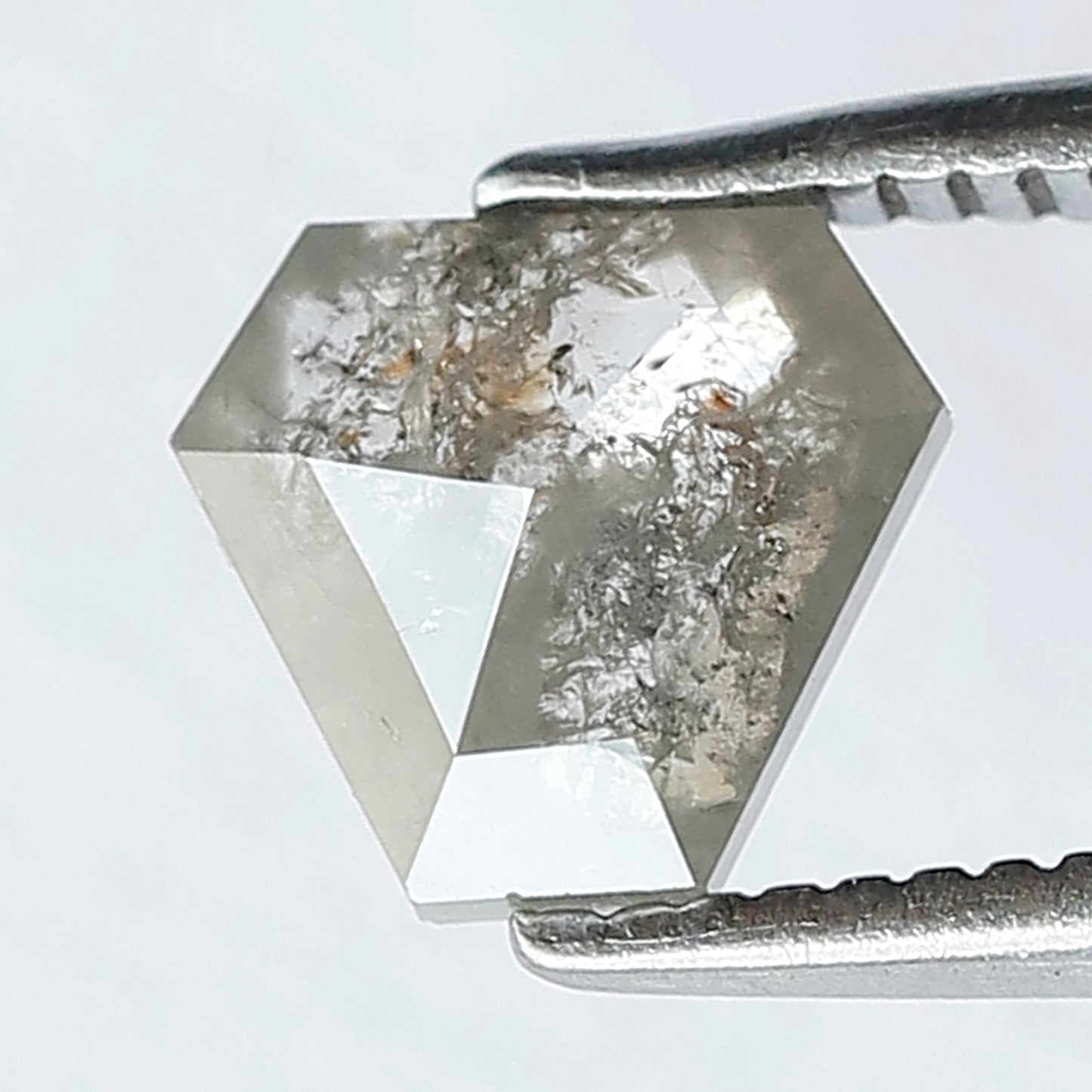 0.82 CT Antique Cut Dazzling Modified Shape Salt and Pepper Loose Diamond