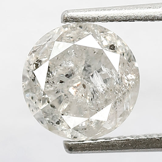 7 MM Round Shape Diamond 1.56 CT Natural White Color Diamond Loose Natural Full Brilliant Cut Salt and Pepper Diamond Custom Design Jewelry