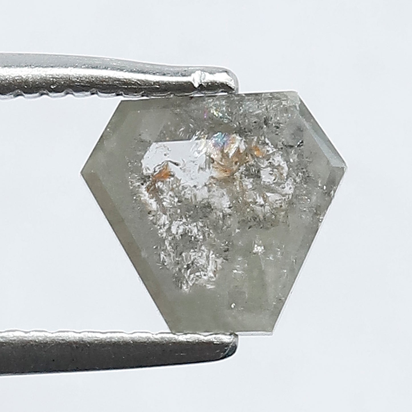 0.82 CT Antique Cut Dazzling Modified Shape Salt and Pepper Loose Diamond