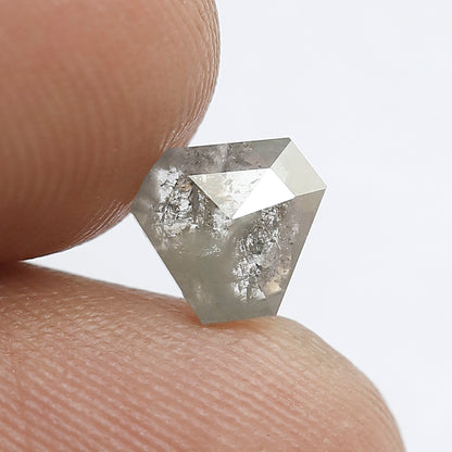0.82 CT Antique Cut Dazzling Modified Shape Salt and Pepper Loose Diamond