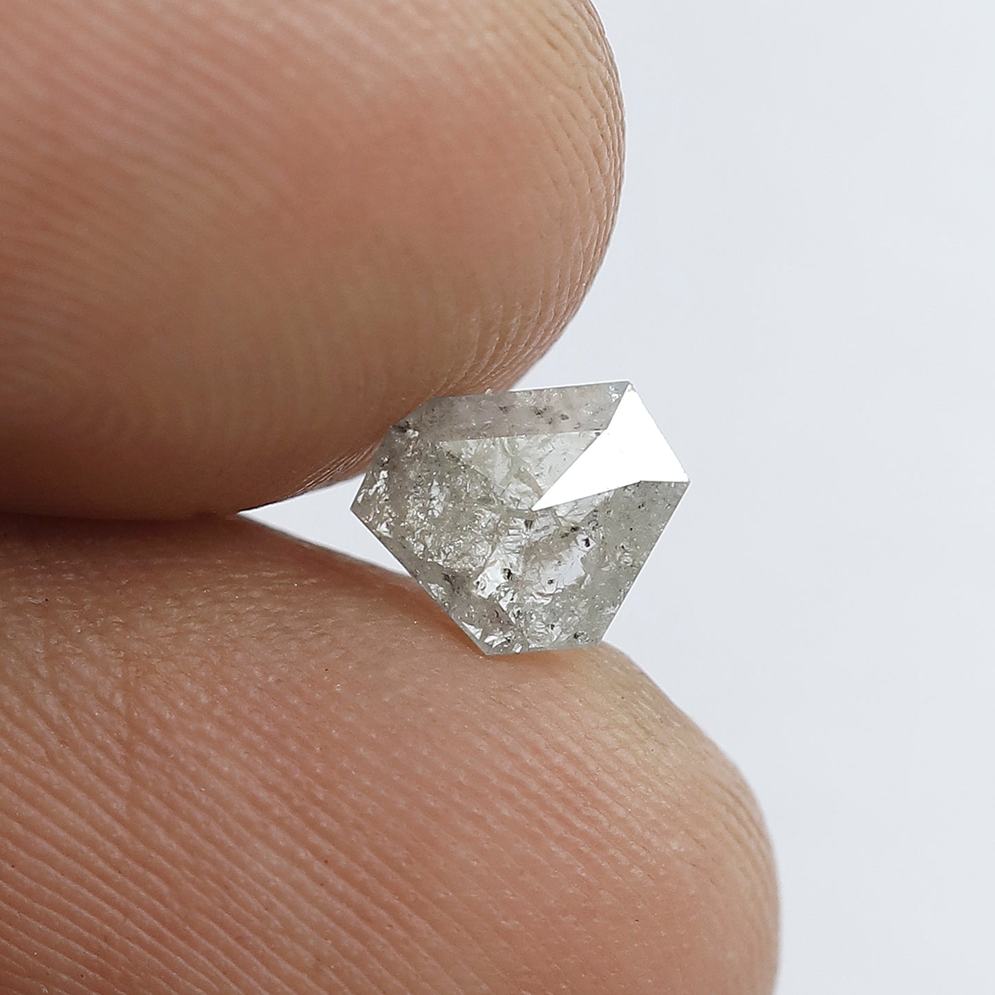 0.62 CT Antique Half Cut Modified Shape Salt and Pepper Loose  Diamond