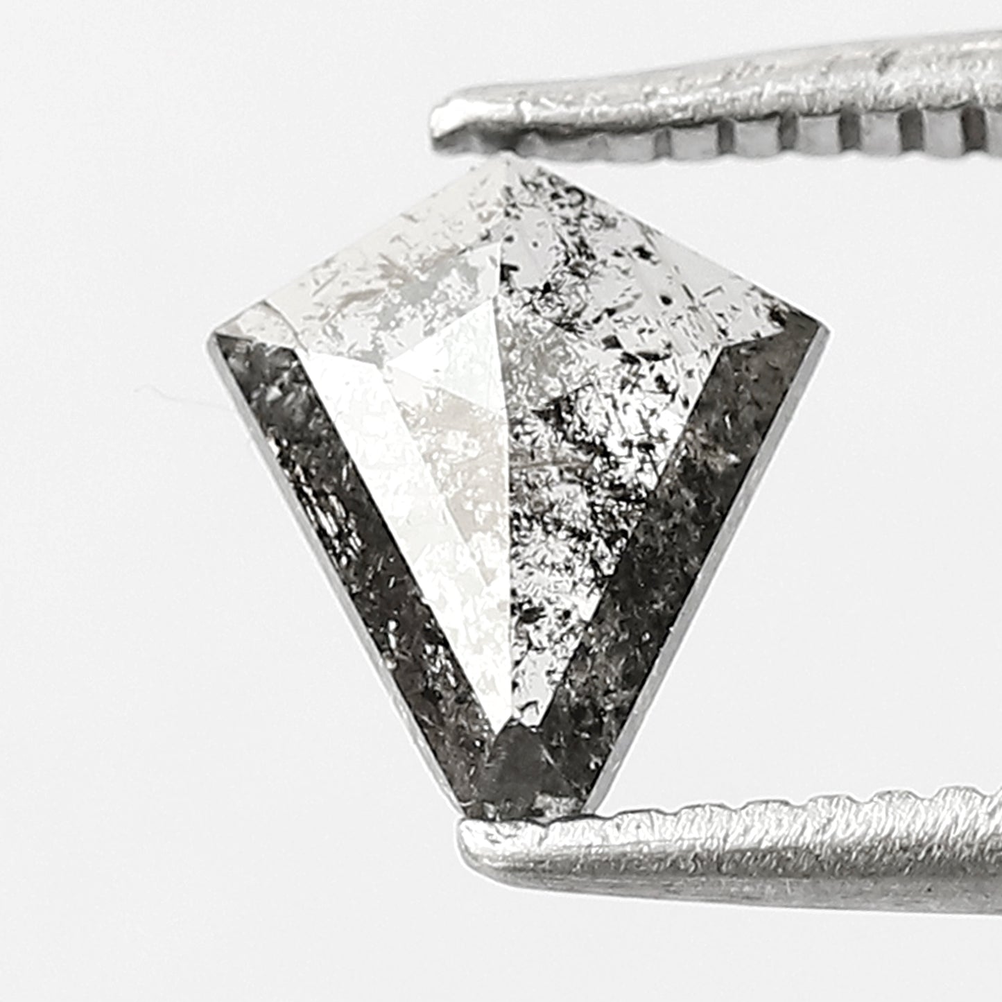 0.53 CT kite shape salt and pepper diamond 6.90 mm gray-black color loose natural diamond for making jewelry