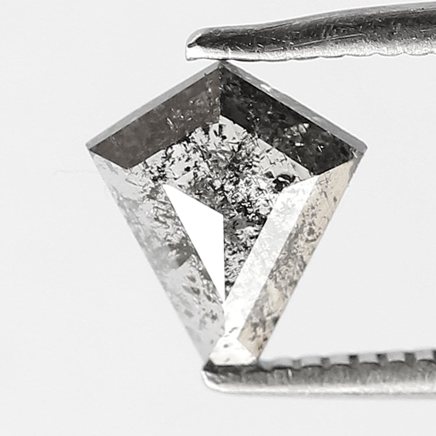 0.53 CT kite shape salt and pepper diamond 6.90 mm gray-black color loose natural diamond for making jewelry