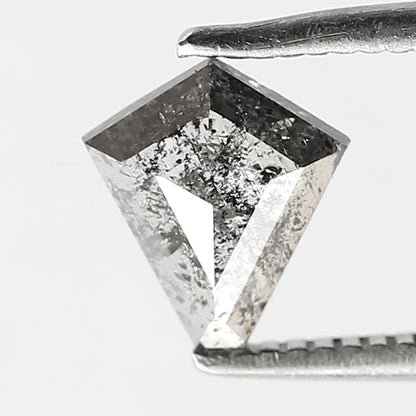 0.53 CT kite shape salt and pepper diamond 6.90 mm gray-black color loose natural diamond for making jewelry