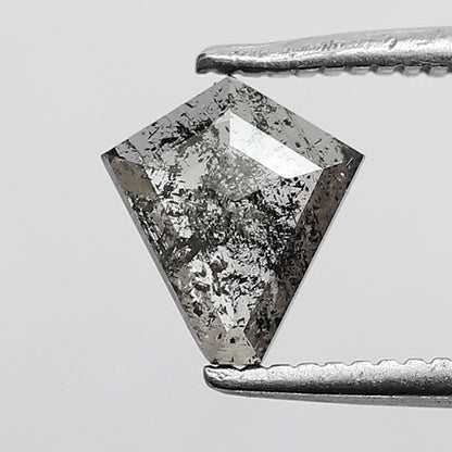 0.53 CT kite shape salt and pepper diamond 6.90 mm gray-black color loose natural diamond for making jewelry