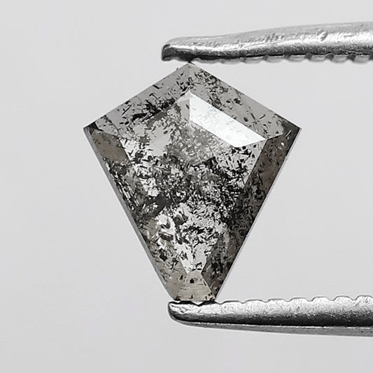 0.53 CT kite shape salt and pepper diamond 6.90 mm gray-black color loose natural diamond for making jewelry