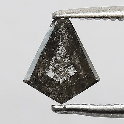 0.53 CT kite shape salt and pepper diamond 6.90 mm gray-black color loose natural diamond for making jewelry