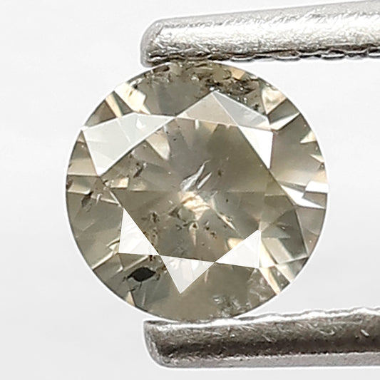 0.36 CT Natural Grey Black Color Diamond Loose Natural 4.5 MM Conflict Free Salt and Pepper Diamond For Bespoke Jewelry
