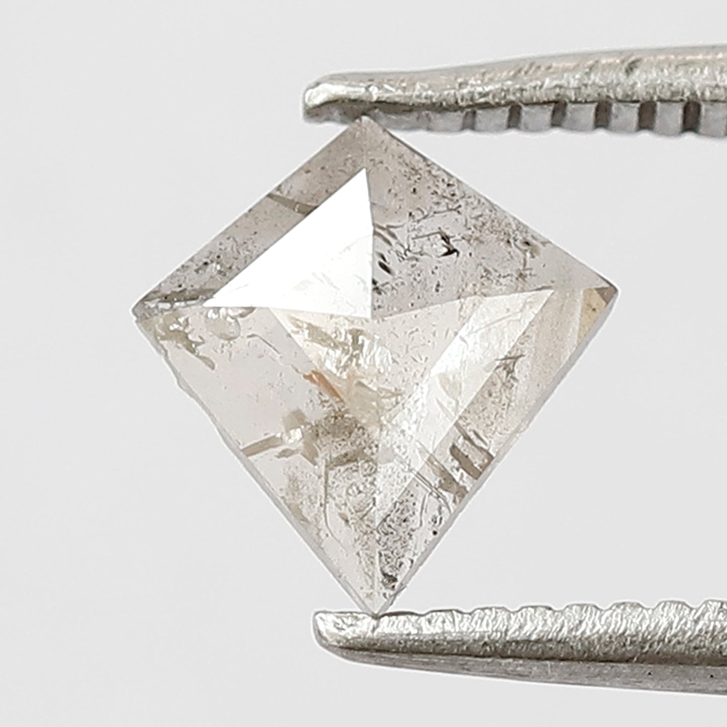 0.46 CT Kite shape salt and pepper diamond 7 mm translucent gray-black color loose natural diamond for wedding ring