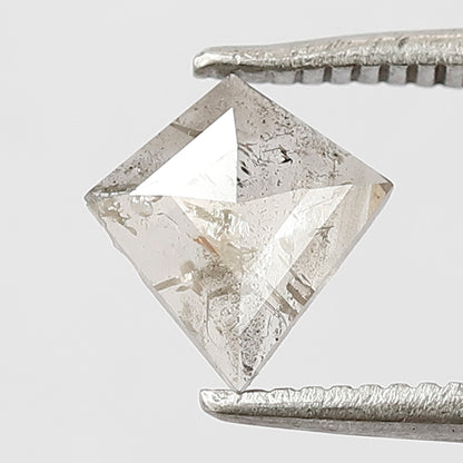 0.46 CT Kite shape salt and pepper diamond 7 mm translucent gray-black color loose natural diamond for wedding ring