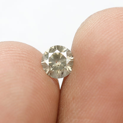 0.36 CT Natural Grey Black Color Diamond Loose Natural 4.5 MM Conflict Free Salt and Pepper Diamond For Bespoke Jewelry