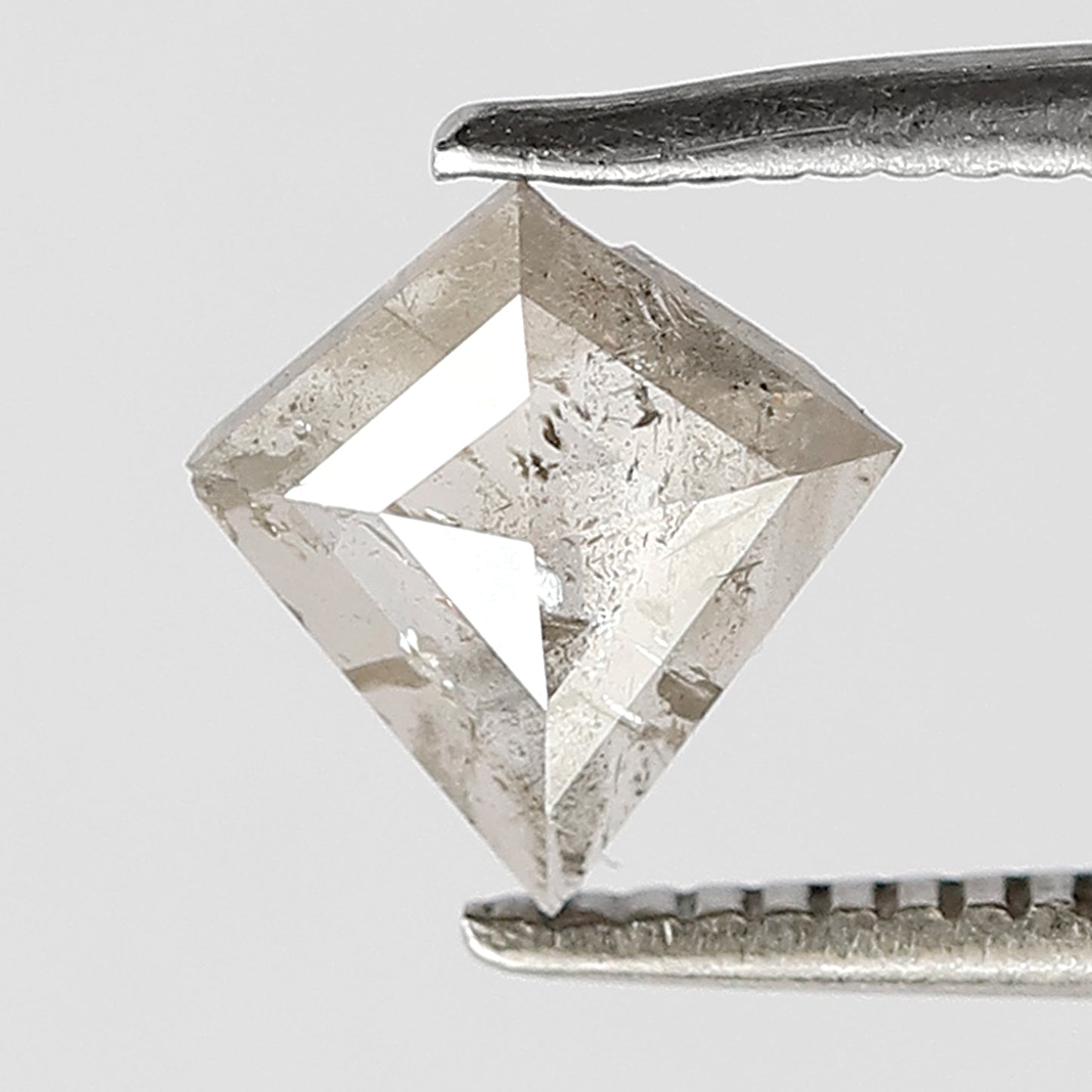 0.46 CT Kite shape salt and pepper diamond 7 mm translucent gray-black color loose natural diamond for wedding ring