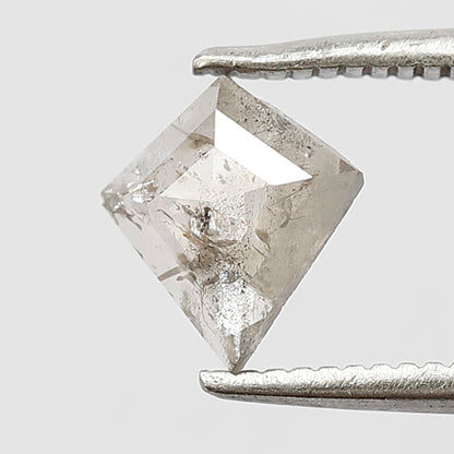 0.46 CT Kite shape salt and pepper diamond 7 mm translucent gray-black color loose natural diamond for wedding ring
