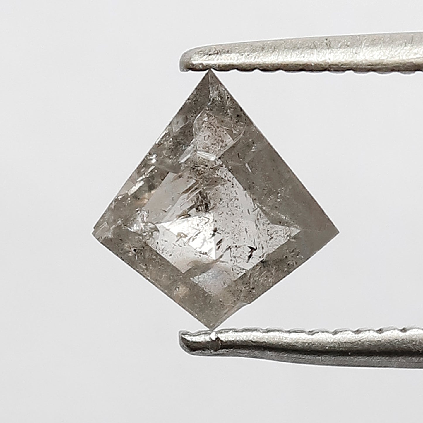 0.46 CT Kite shape salt and pepper diamond 7 mm translucent gray-black color loose natural diamond for wedding ring