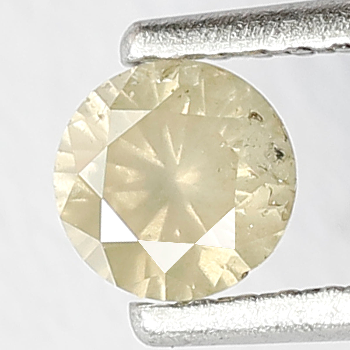 0.35 CT Loose Natural Fancy Misty Yellow Color Diamond Round Shape Diamond Full Brilliant Cut Rustic Diamond Custom Made Wedding Jewelry