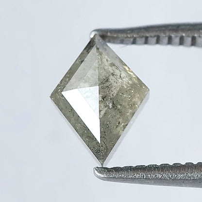 0.79 CT Gorgeous Yellowish Grey Color Long Kite Shape Salt and Pepper Diamond