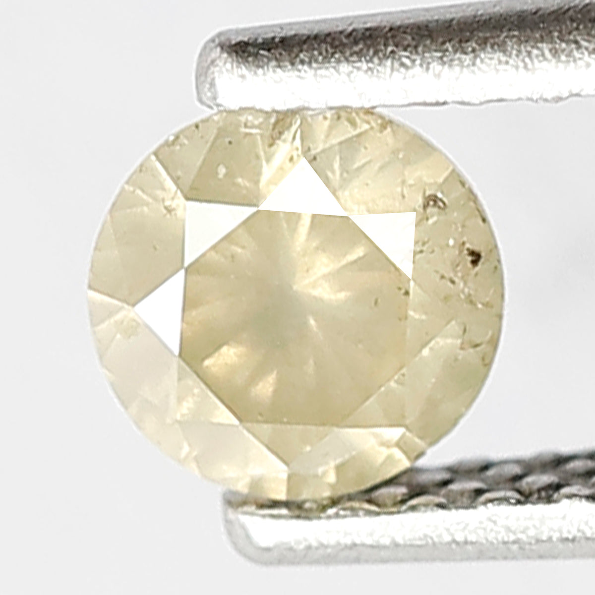 0.35 CT Loose Natural Fancy Misty Yellow Color Diamond Round Shape Diamond Full Brilliant Cut Rustic Diamond Custom Made Wedding Jewelry