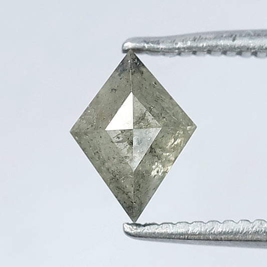 0.79 CT Gorgeous Yellowish Grey Color Long Kite Shape Salt and Pepper Diamond