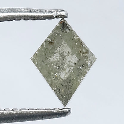 0.79 CT Gorgeous Yellowish Grey Color Long Kite Shape Salt and Pepper Diamond