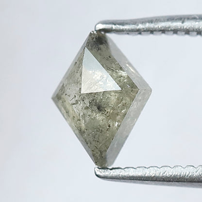 0.79 CT Gorgeous Yellowish Grey Color Long Kite Shape Salt and Pepper Diamond