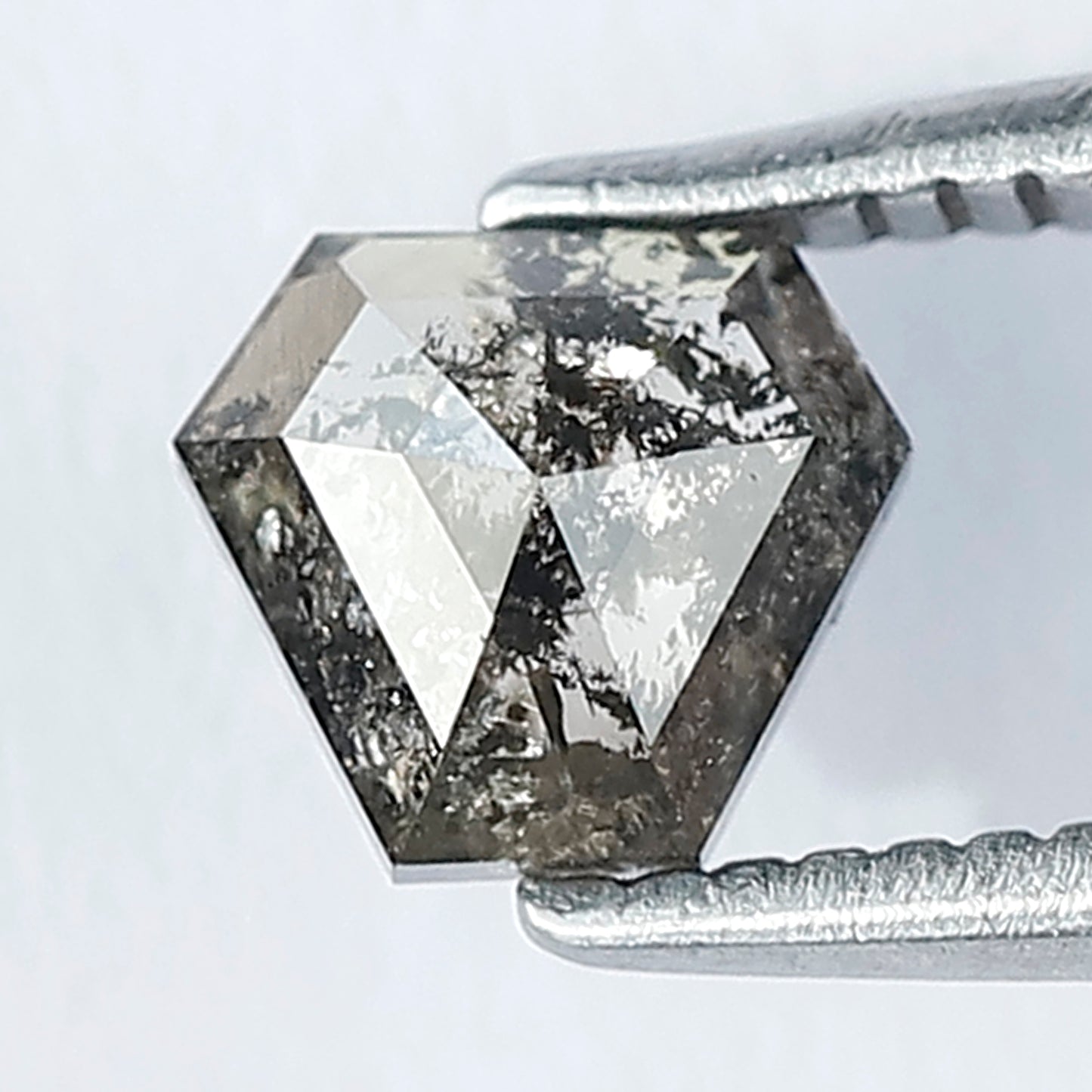 0.63 CT 5 MM Geometric Shape Brown Black Color Salt and Pepper Loose Diamond