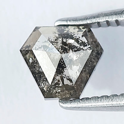 0.63 CT 5 MM Geometric Shape Brown Black Color Salt and Pepper Loose Diamond
