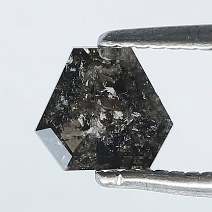 0.63 CT 5 MM Geometric Shape Brown Black Color Salt and Pepper Loose Diamond