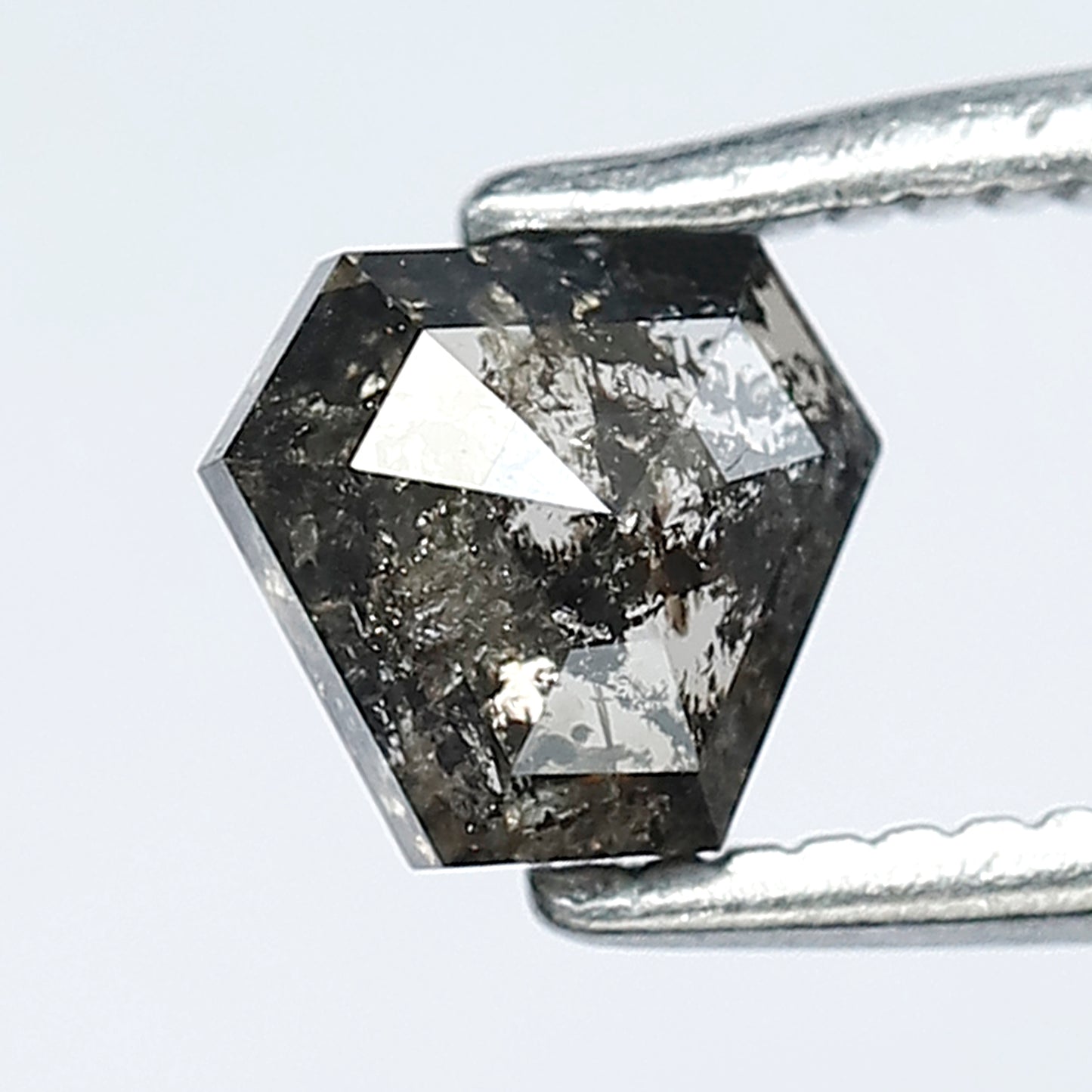 0.63 CT 5 MM Geometric Shape Brown Black Color Salt and Pepper Loose Diamond