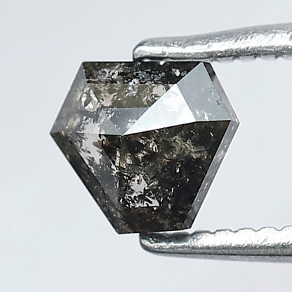 0.63 CT 5 MM Geometric Shape Brown Black Color Salt and Pepper Loose Diamond