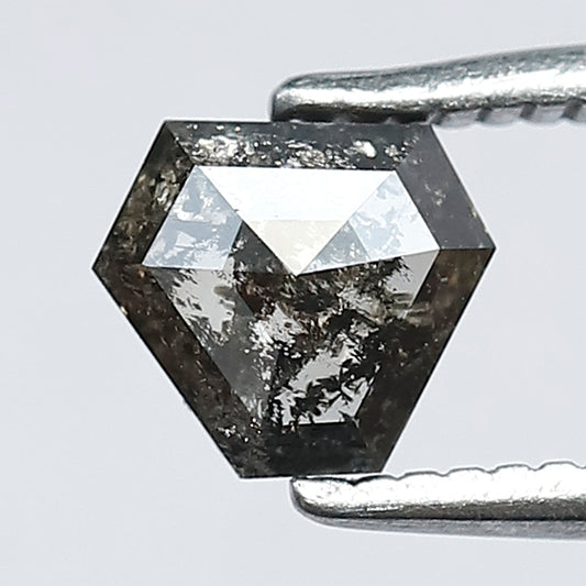 0.63 CT 5 MM Geometric Shape Brown Black Color Salt and Pepper Loose Diamond