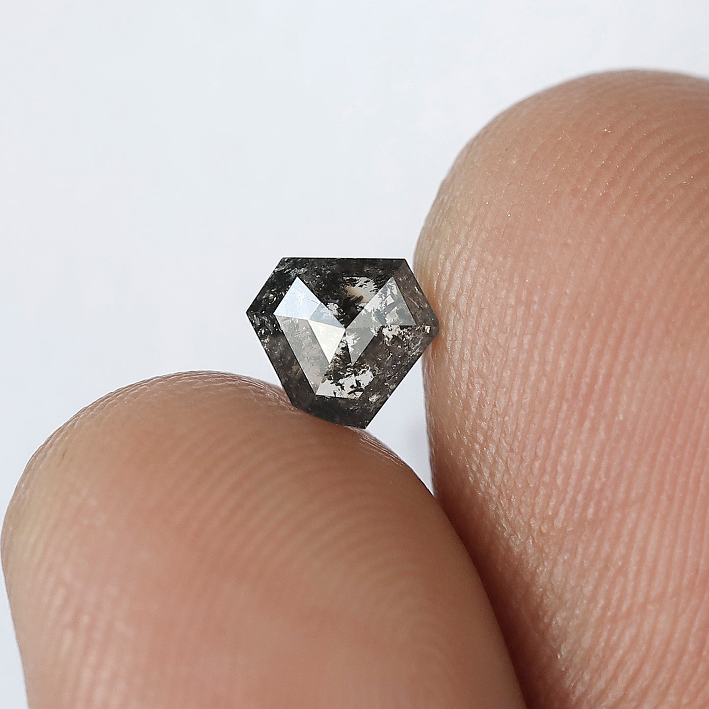 0.63 CT 5 MM Geometric Shape Brown Black Color Salt and Pepper Loose Diamond