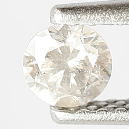 0.24 CT Fancy White Color Diamond 3.8 x 3.8 x 2.5 MM Round Shape Diamond Loose Natural Ethically Sourced Full Brilliant Cut Diamond