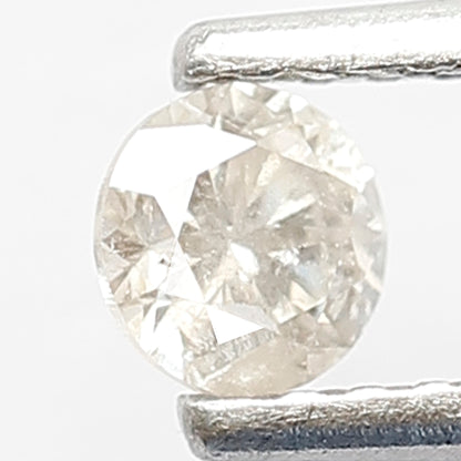 0.24 CT Fancy White Color Diamond 3.8 x 3.8 x 2.5 MM Round Shape Diamond Loose Natural Ethically Sourced Full Brilliant Cut Diamond
