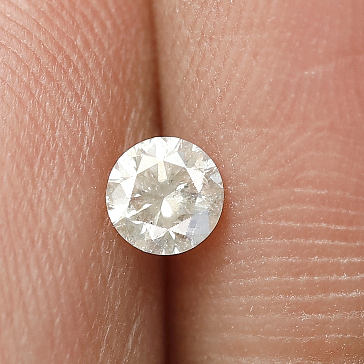 0.24 CT Fancy White Color Diamond 3.8 x 3.8 x 2.5 MM Round Shape Diamond Loose Natural Ethically Sourced Full Brilliant Cut Diamond