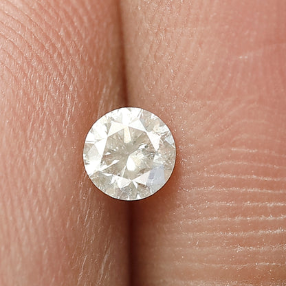 0.24 CT Fancy White Color Diamond 3.8 x 3.8 x 2.5 MM Round Shape Diamond Loose Natural Ethically Sourced Full Brilliant Cut Diamond