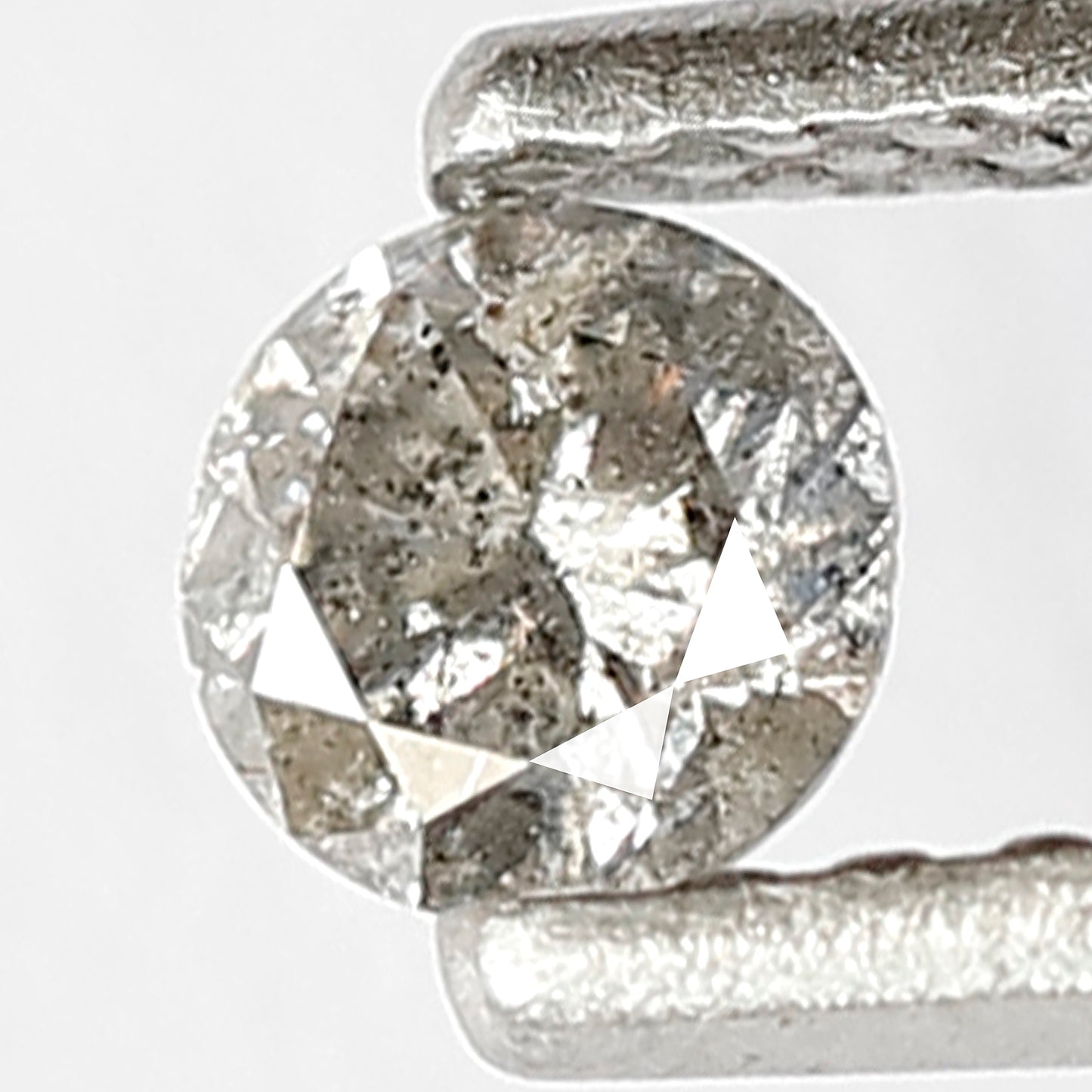 0.19 Ct Round Brilliant Cut Salt and Pepper Diamond 3 MM Loose Natural Grey Black Color diamond