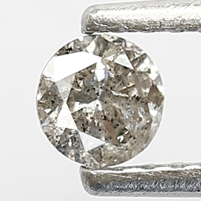 0.19 Ct Round Brilliant Cut Salt and Pepper Diamond 3 MM Loose Natural Grey Black Color diamond