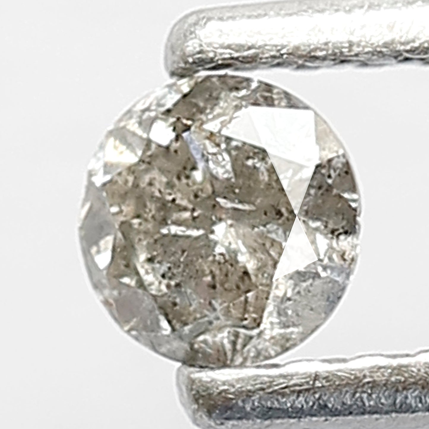 0.19 Ct Round Brilliant Cut Salt and Pepper Diamond 3 MM Loose Natural Grey Black Color diamond