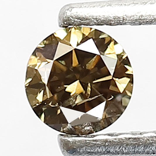 0.21 CT Fancy Beautiful Green Color Diamond Full Cut Round Shape Diamond Loose Natural Round Brilliant Cut Diamond For Vintage Design Ring