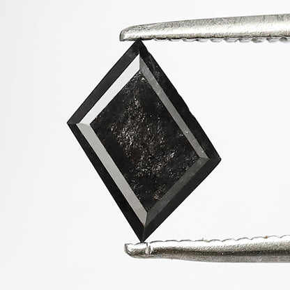 1.30 CT 6 MM Portrait cut salt and pepper translucent grey black color loose diamond for gift her