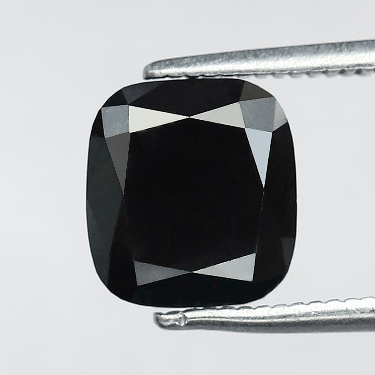 Natural Treated Black Diamond 3.08 Carat Cushion Shape Loose Stone | Earth Mined Diamond for Wedding Ring Making Jewelry