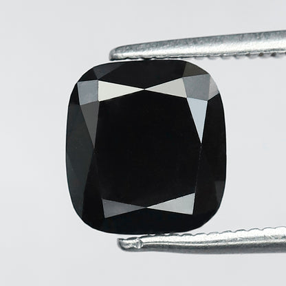 Natural Treated Black Diamond 3.08 Carat Cushion Shape Loose Stone | Earth Mined Diamond for Wedding Ring Making Jewelry