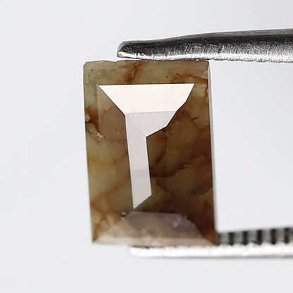 1.11 CT Geometric cut Loose Diamond, Natural Grayish Brown Earth Mined Rustic Diamond