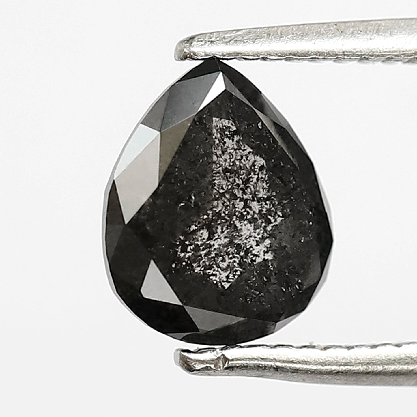 1.18 CT Pear shape Salt and pepper diamond 7 MM grey black Loose natural diamond for making ring