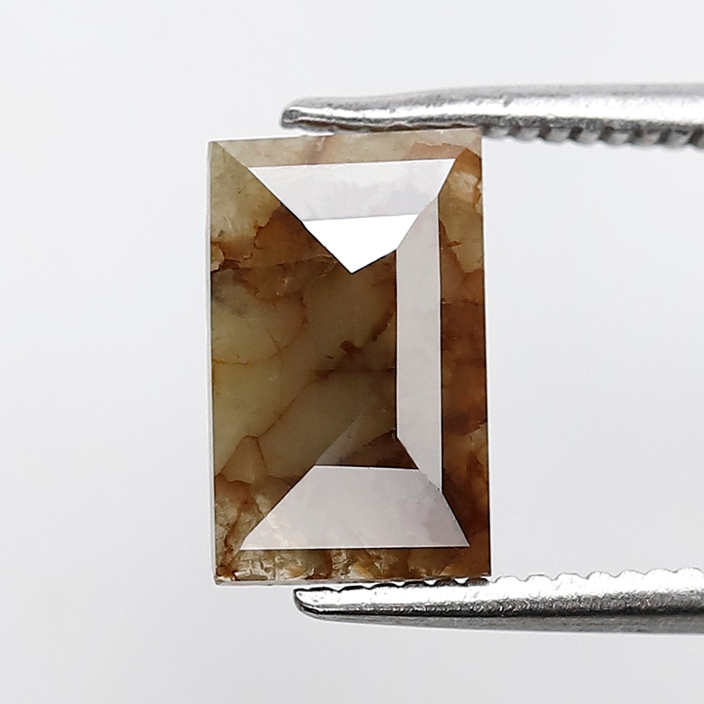 1.11 CT Geometric cut Loose Diamond, Natural Grayish Brown Earth Mined Rustic Diamond