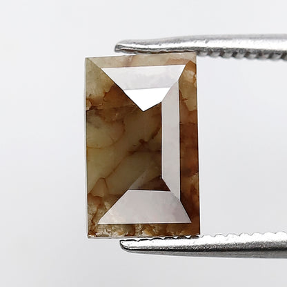 1.11 CT Geometric cut Loose Diamond, Natural Grayish Brown Earth Mined Rustic Diamond